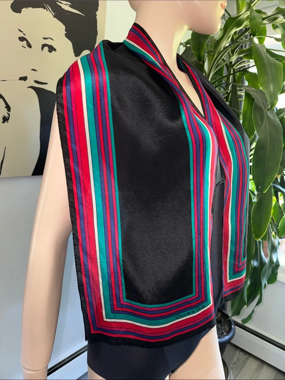 Vintage Oscar De La Renta Silk Scarf